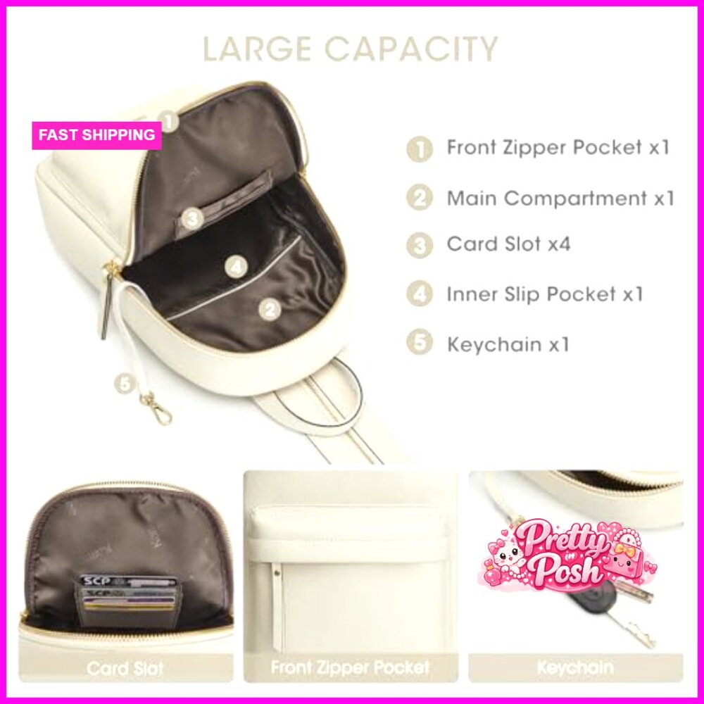 Leather Sling Backpack with RFID Blocking, Crossb… - image 6